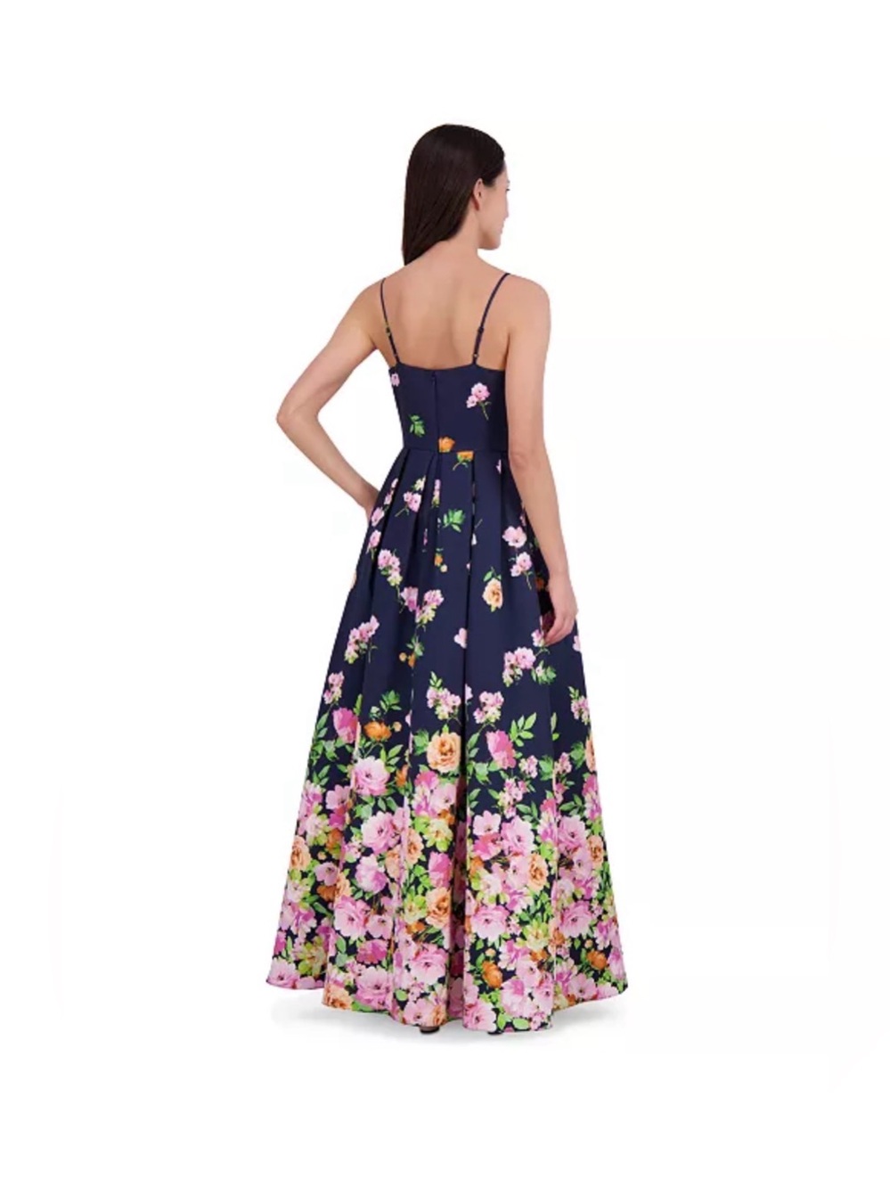 Eliza J Printed Bow Sleeveless Ball Gown - Picture 2 of 7